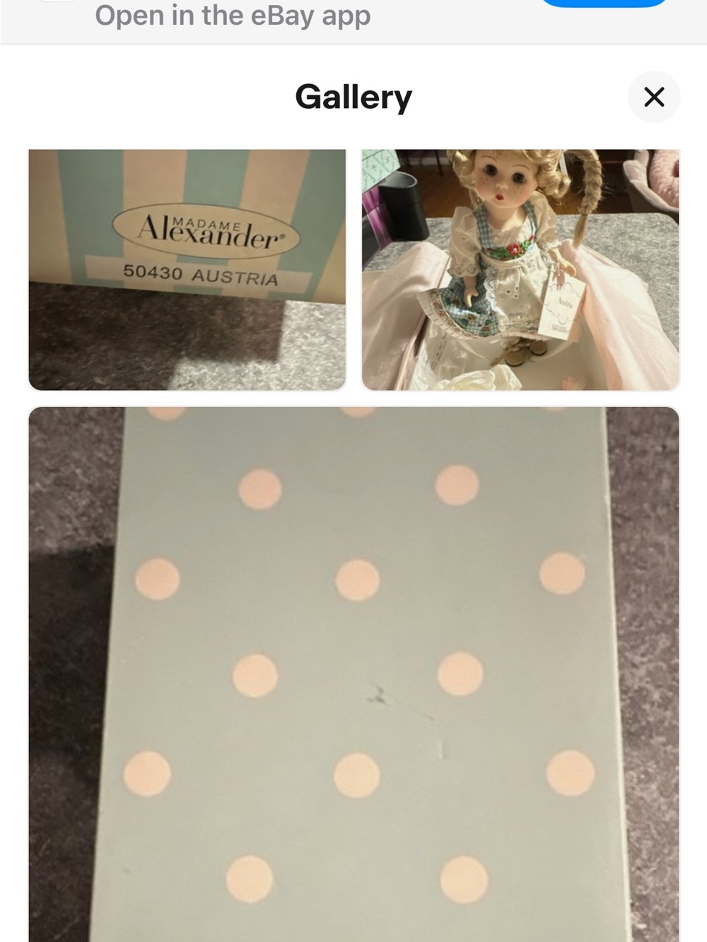 Madame Alexander Collectible Doll 8" Austria
